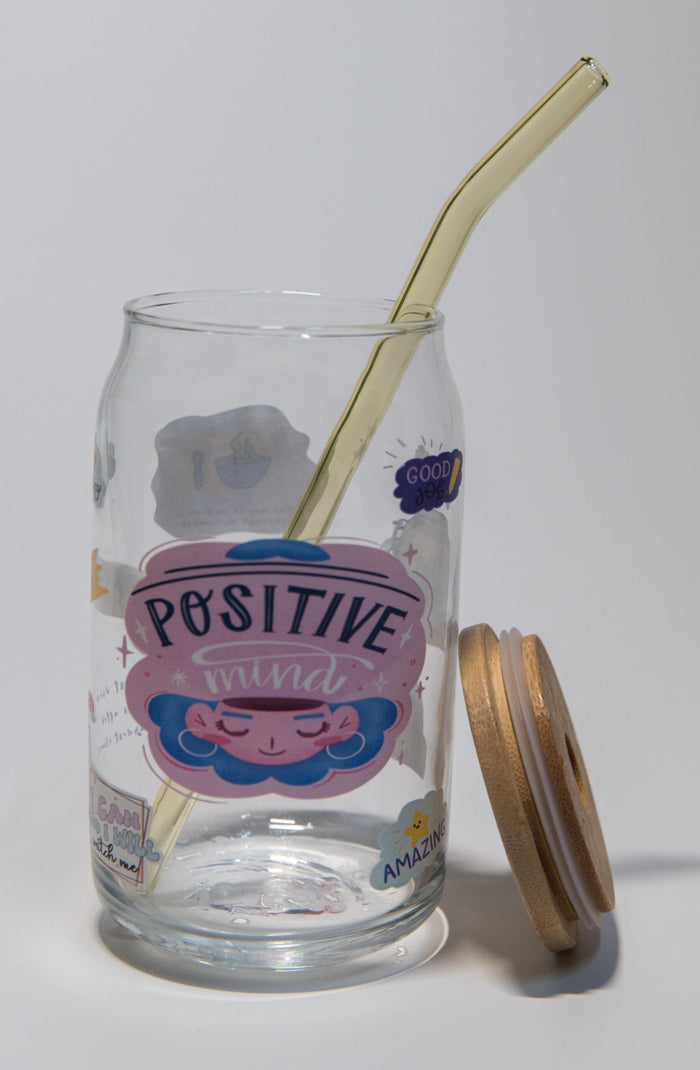 كوب العقل الإيجابي – 16 أونصة. أدوات شرب ملهمة