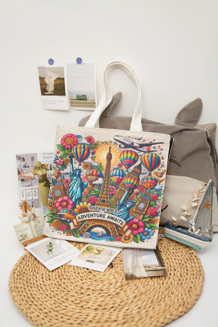 حقيبة توت مطبوعة — للتسوق و للعمل