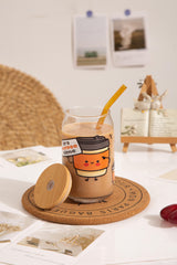 Coffee Time Print Glass Cup – 16 oz. for Coffee Lovers