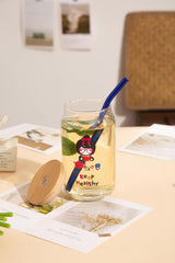 كوب بطبعة دمية – 16 أونصة. أدوات شرب لطيفة وغريبة الأطوار